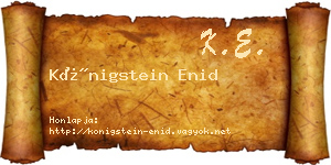 Königstein Enid névjegykártya